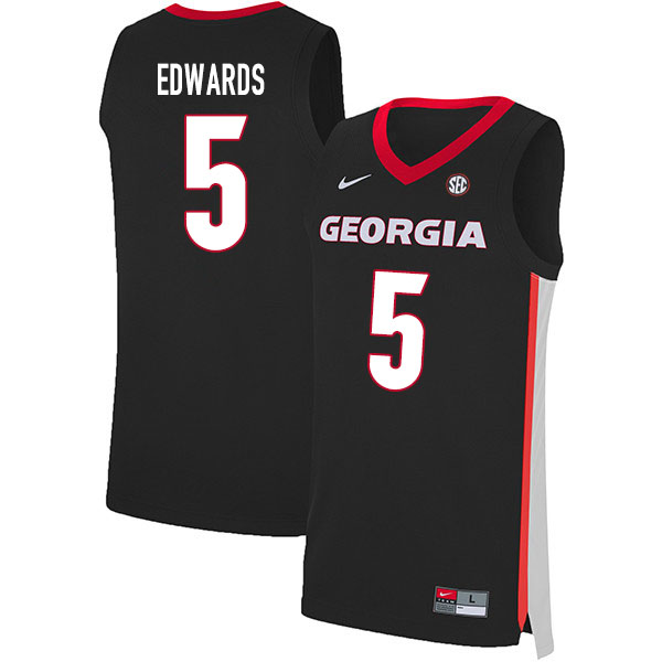2020 Men #5 Anthony Edwards Georgia Bulldogs College Basketball Jerseys Sale-Black - Click Image to Close